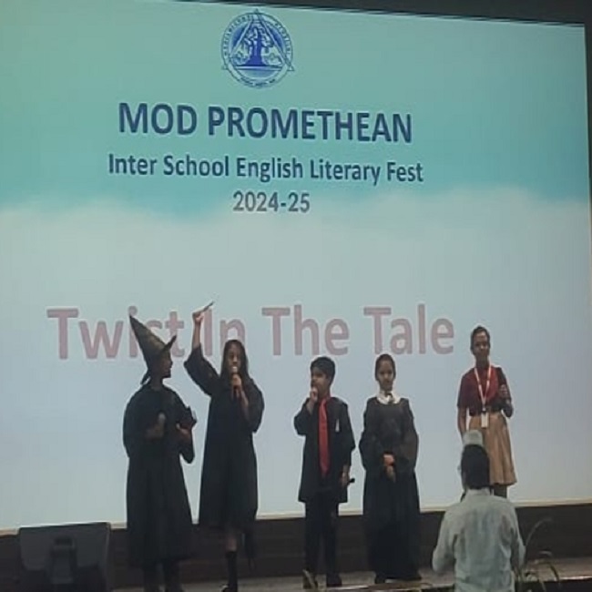 Honour at inter school literary competition