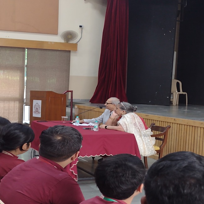 Interaction with School Chairman Mr Goradia on Entrepreneurship, for classes 11 and 12