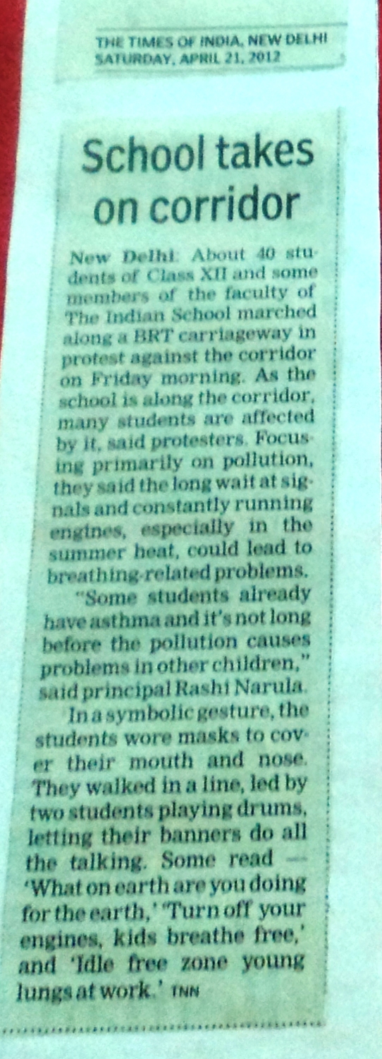 THE TIMES OF INDIA, 21 April 2012