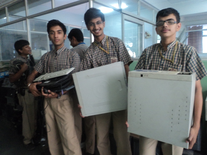 E- Waste Disposal by our School on Earth Day