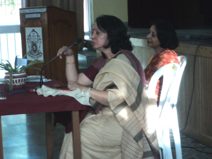 Celebrating the World Of Books during Literary Week with author Deepa Agarwal, class 5.