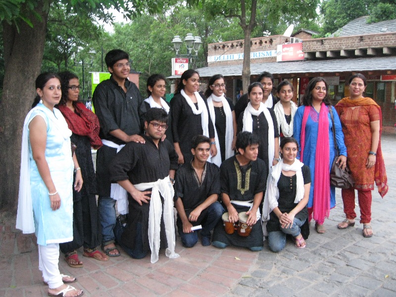 Nukkad Natak based on the Uttarakhand floods held at Dilli Haat.