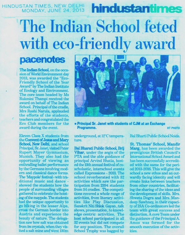 Hindustan Times, Monday, 24 June, 2013.