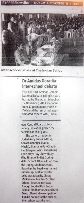EXPRESS NEWSLINE, 18 NOVEMBER, 2013.