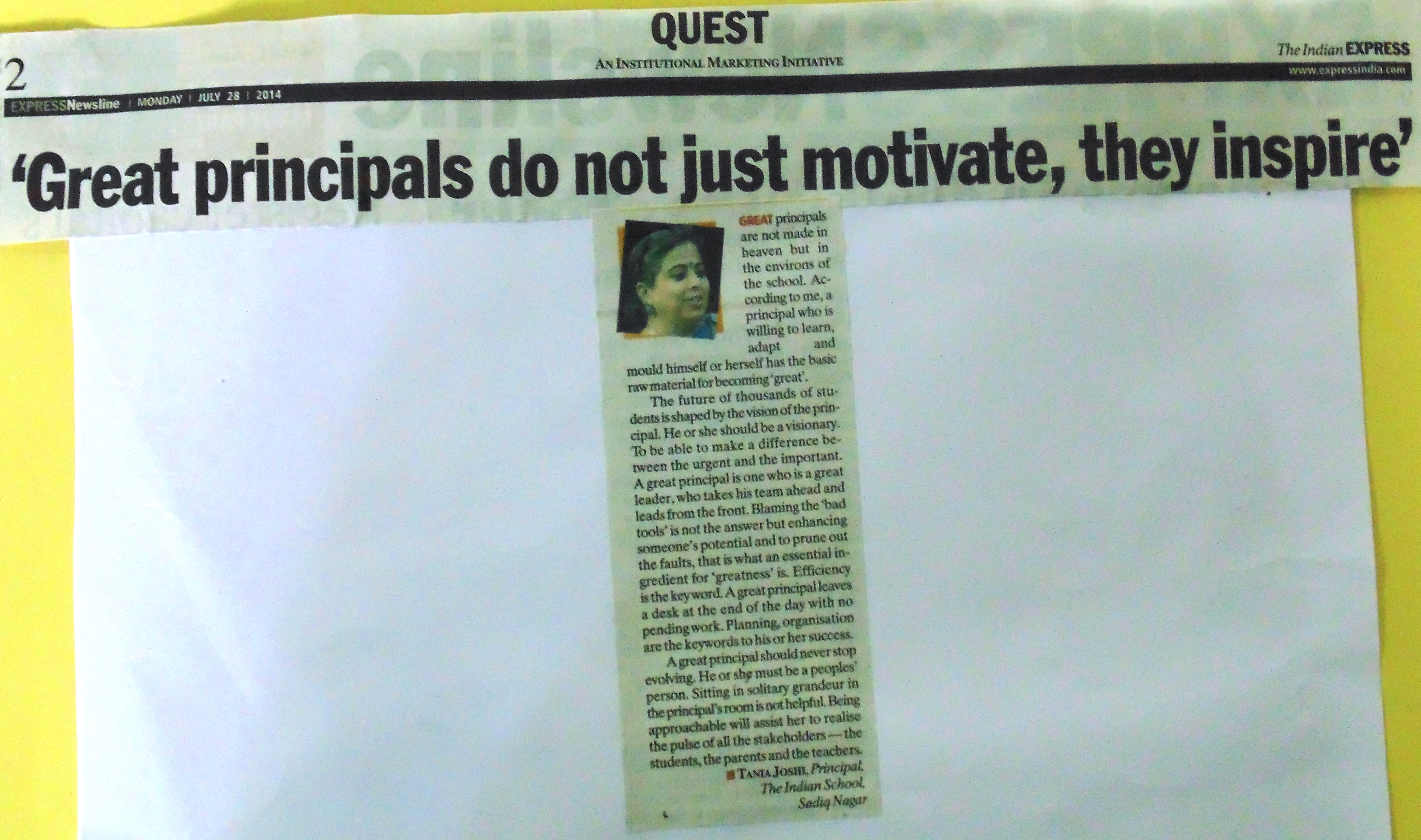 INDIAN EXPRESS, MONDAY, 28 JULY, 2014