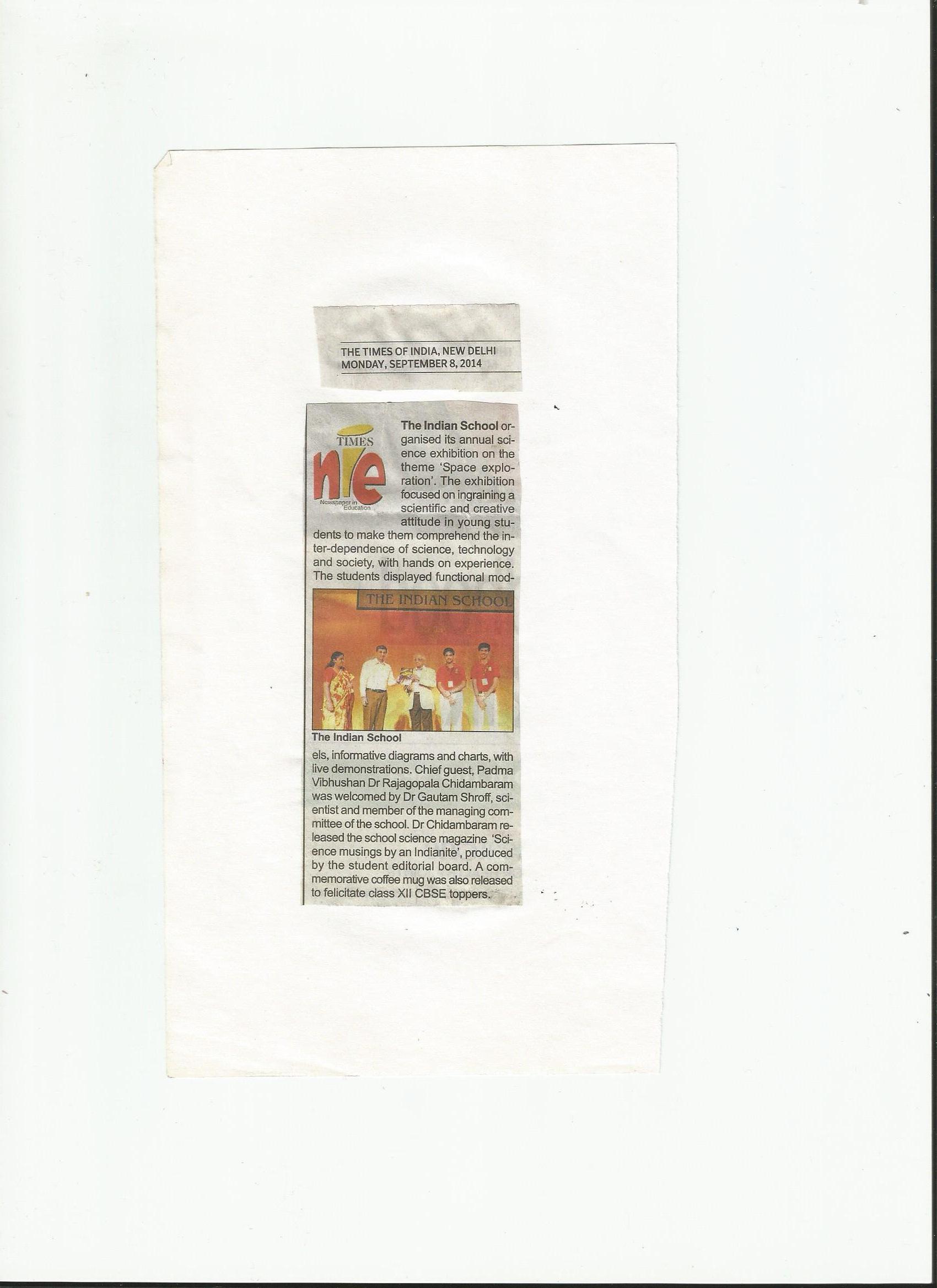 THE TIMES OF INDIA,THURSDAY, 4 SEPTEMBER, 2014