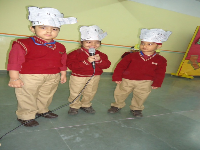 Class assembly on Animals and their Young Ones by Pre-school Hercule
