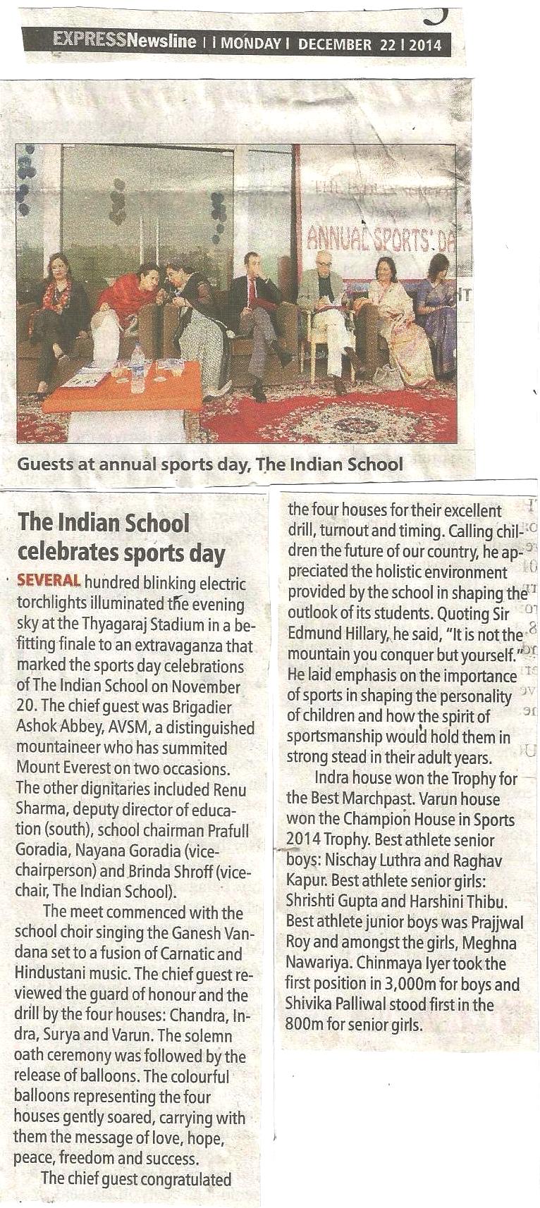 INDIAN EXPRESS, MONDAY, 22 DECEMBER,2014