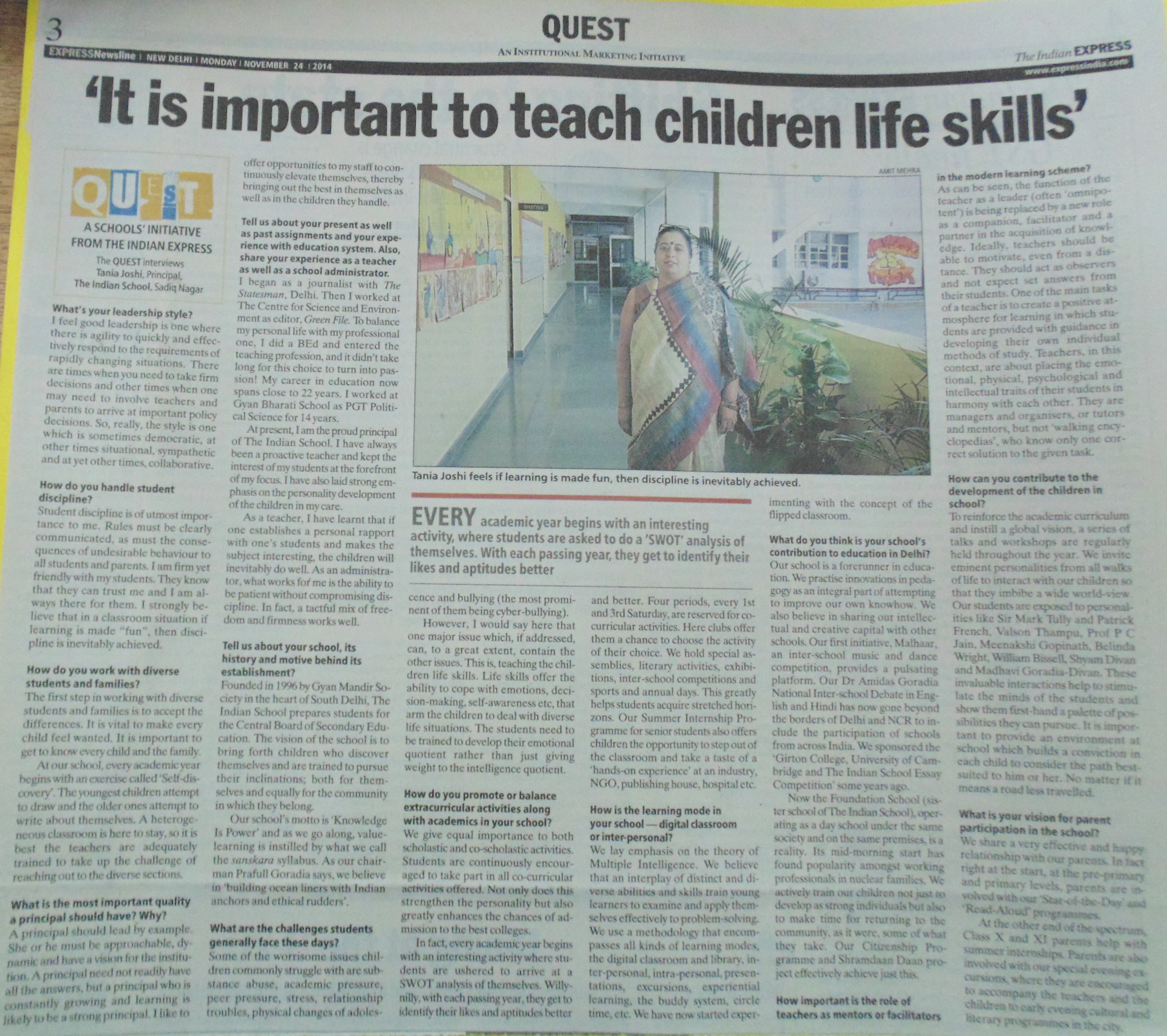  INDIAN EXPRESS, MONDAY, 24 NOVEMBER,2014