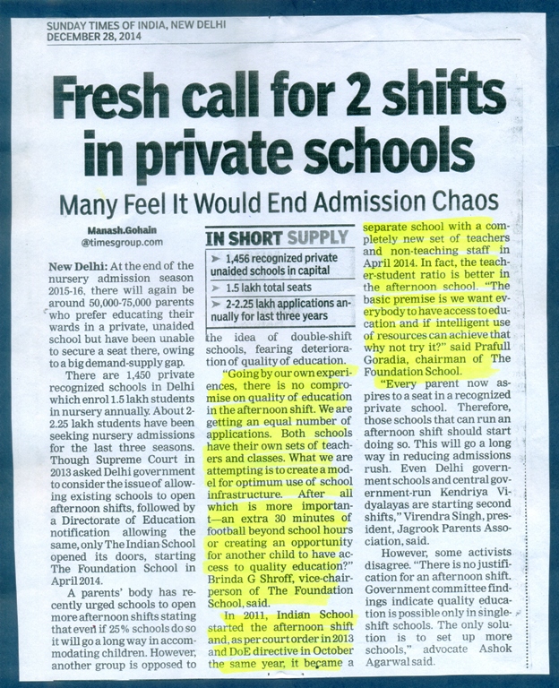 THE TIMES OF INDIA, SUNDAY, 28 DECEMBER,2014
