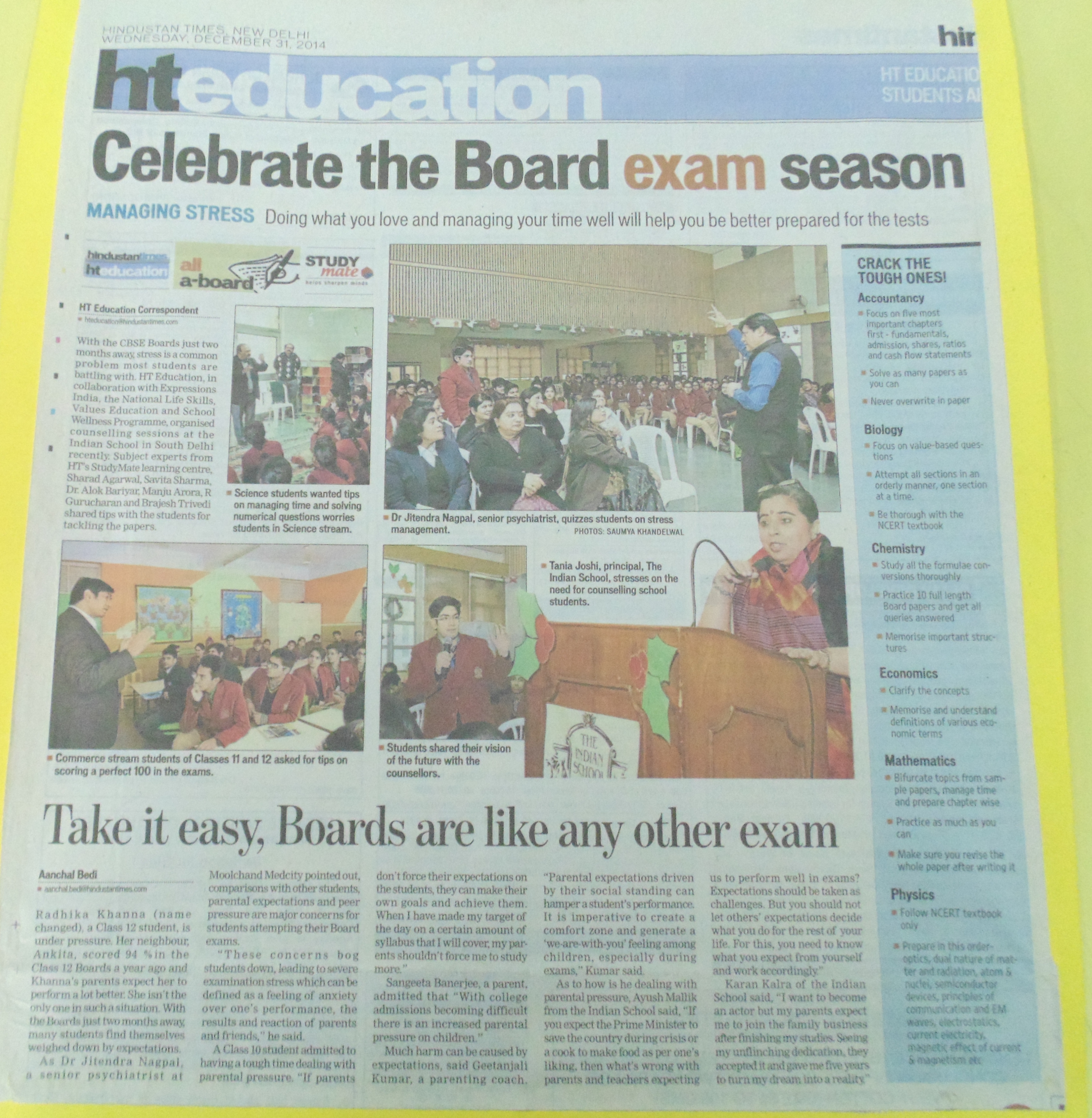 HINDUSTAN TIMES, WEDNESDAY, 31 DECEMBER,2014