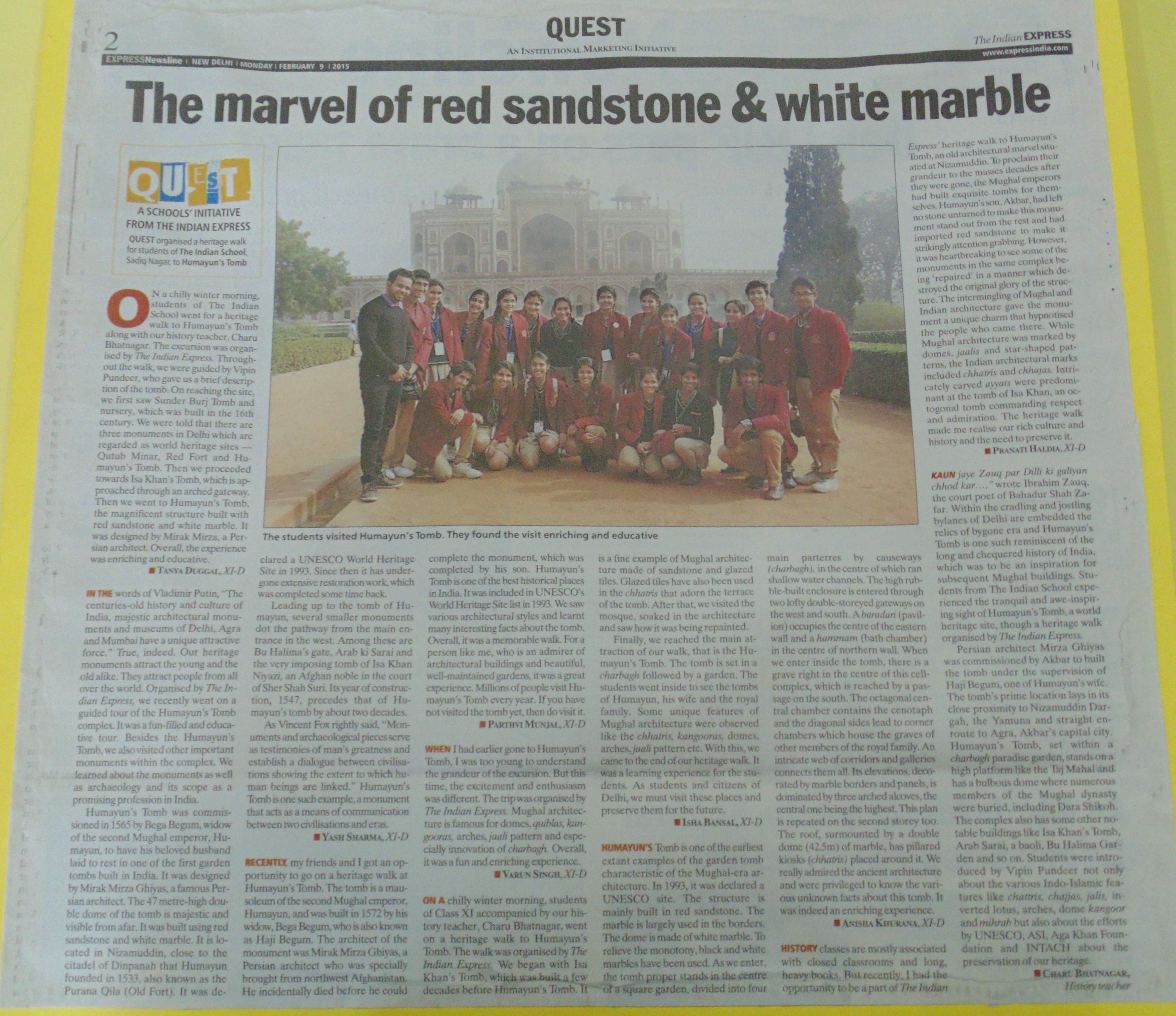 INDIAN EXPRESS, MONDAY, 9 FEBRUARY,2015