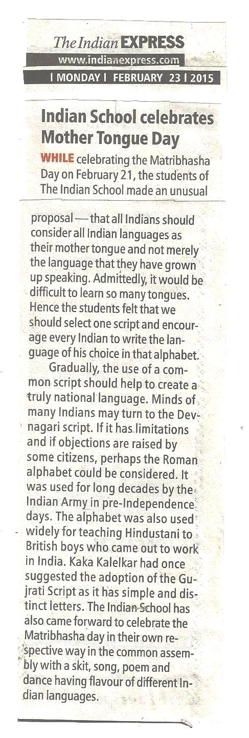 INDIAN EXPRESS, MONDAY, 23 FEBRUARY,2015