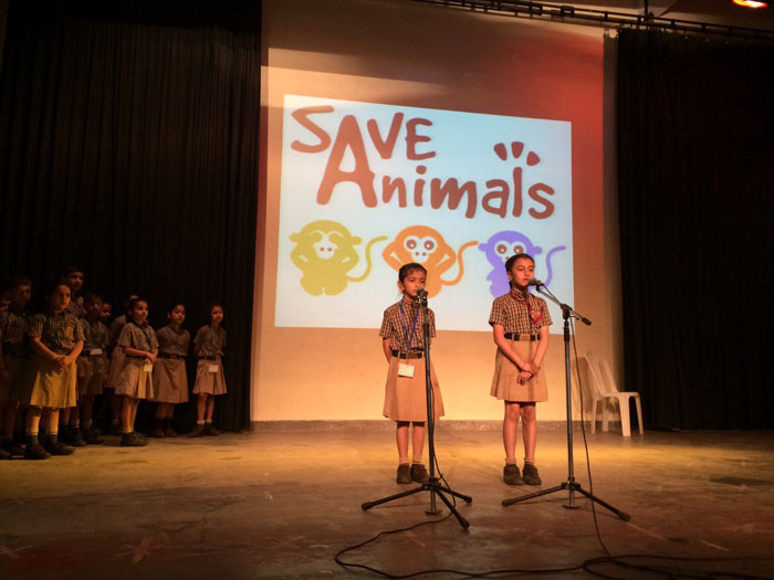 Special Assembly on Earth Day by class III-D