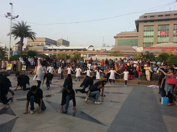Flash mob on Gender Sensitisation at the Select Citywalk Mall.