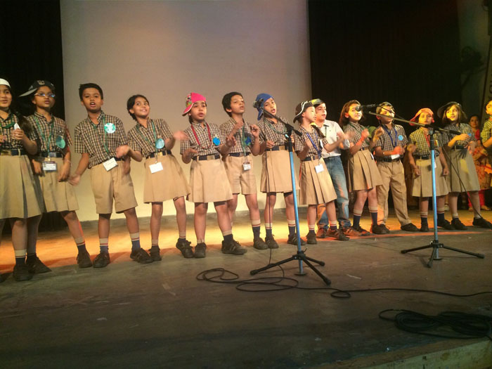 Special Assembly on Earth Day by class V-C