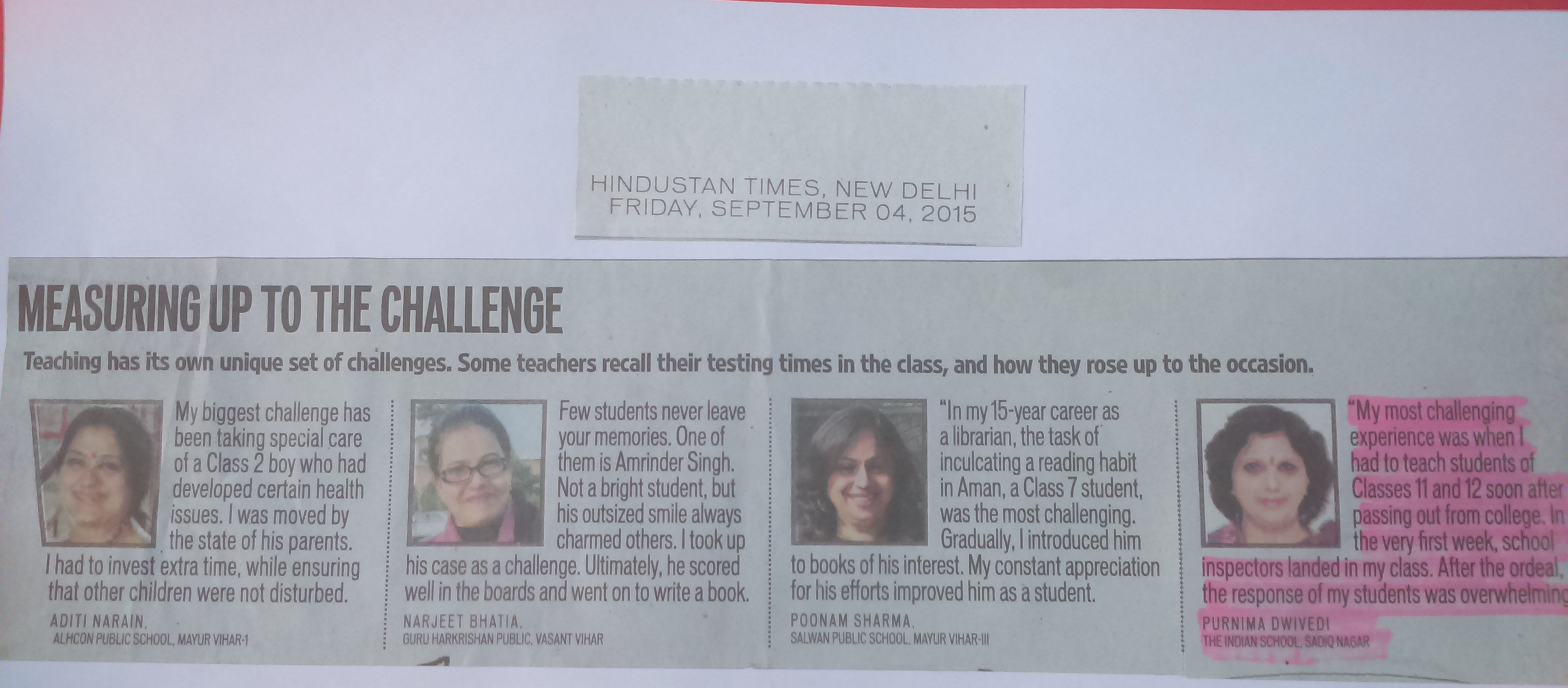 HINDUSTAN TIMES, FRIDAY, 04 SEPTEMBER 2015