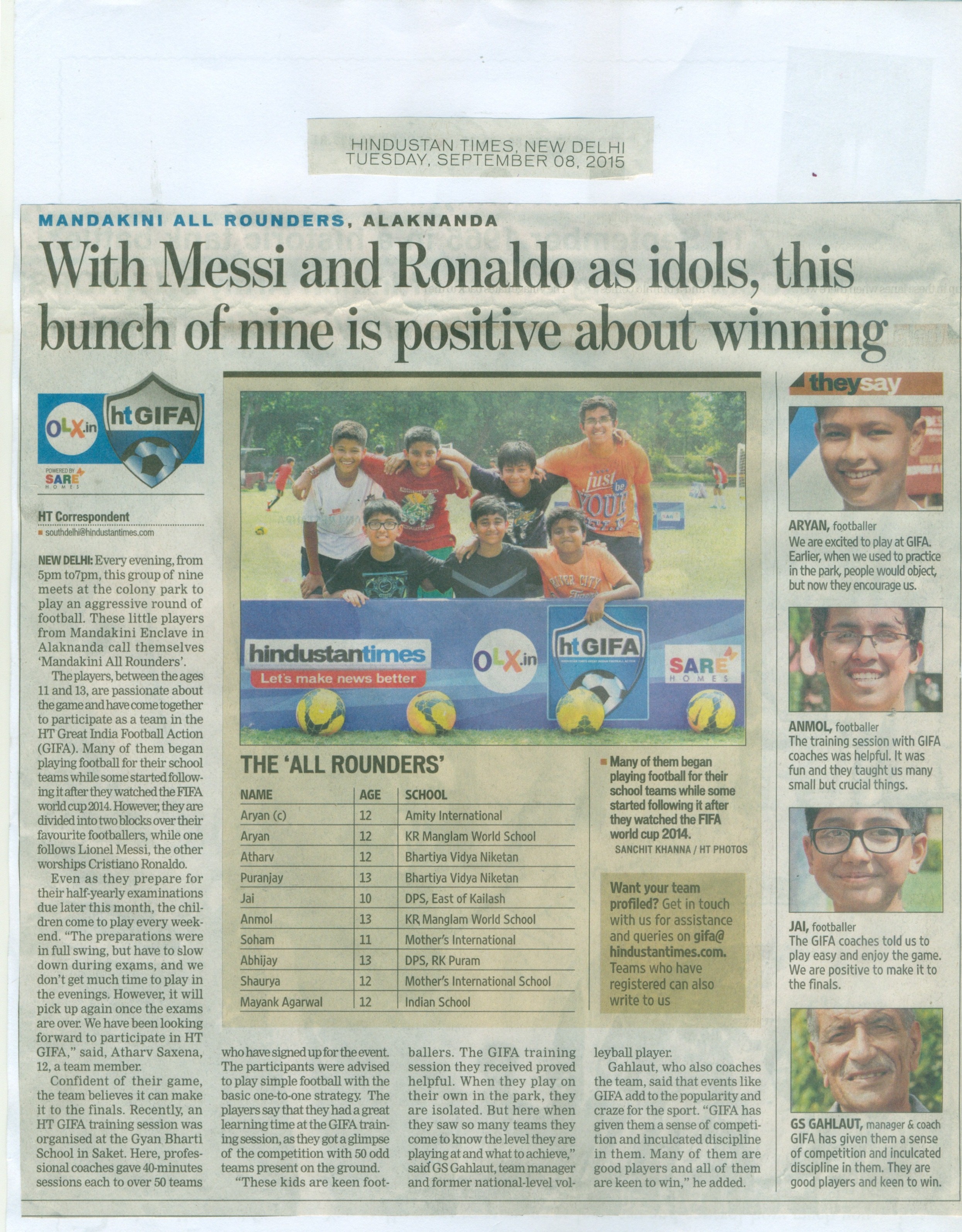 HINDUSTAN TIMES, TUESDAY, 08 SEPTEMBER 2015
