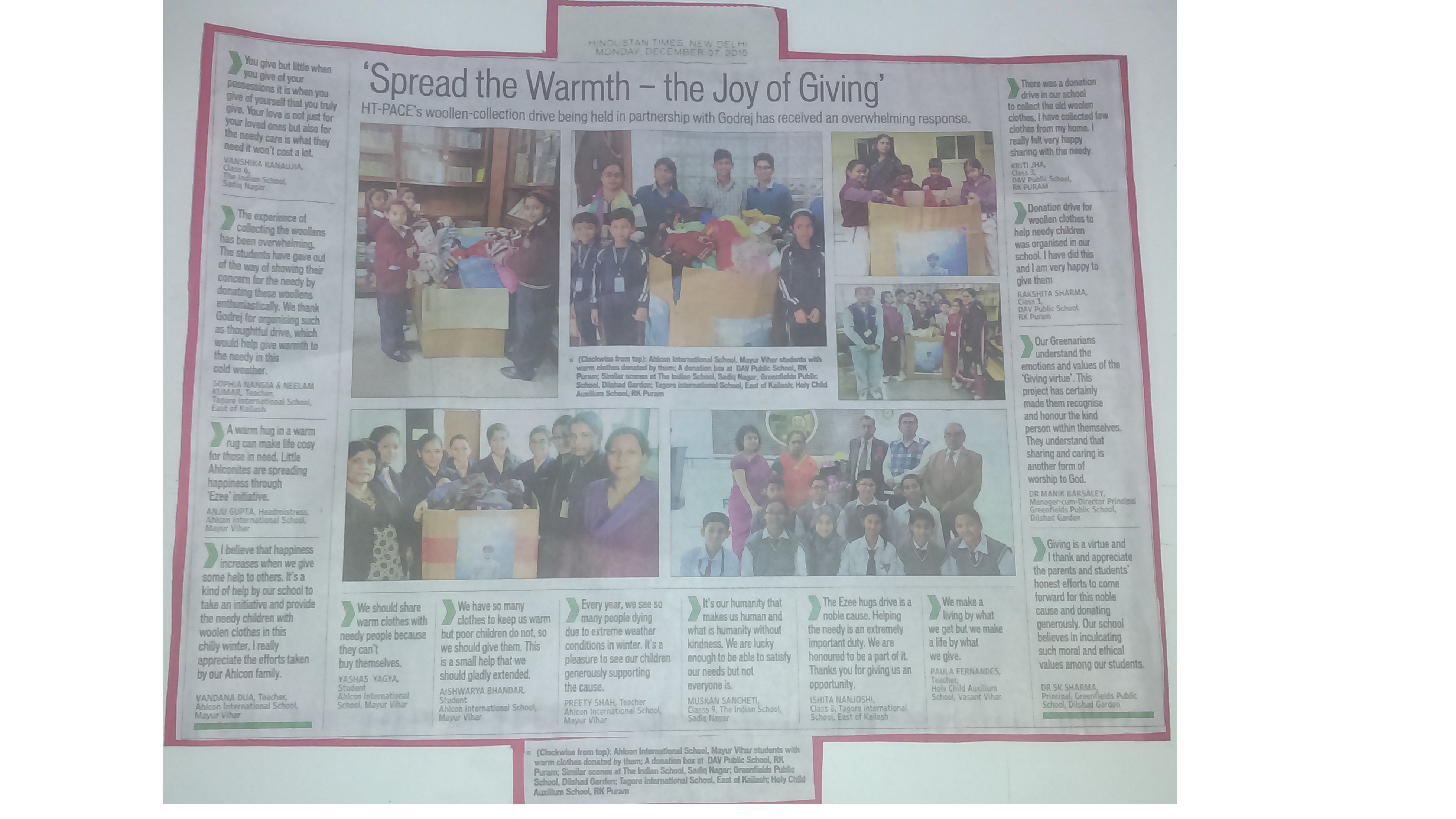 HINDUSTAN TIMES, MONDAY, 07 DECEMBER 2015