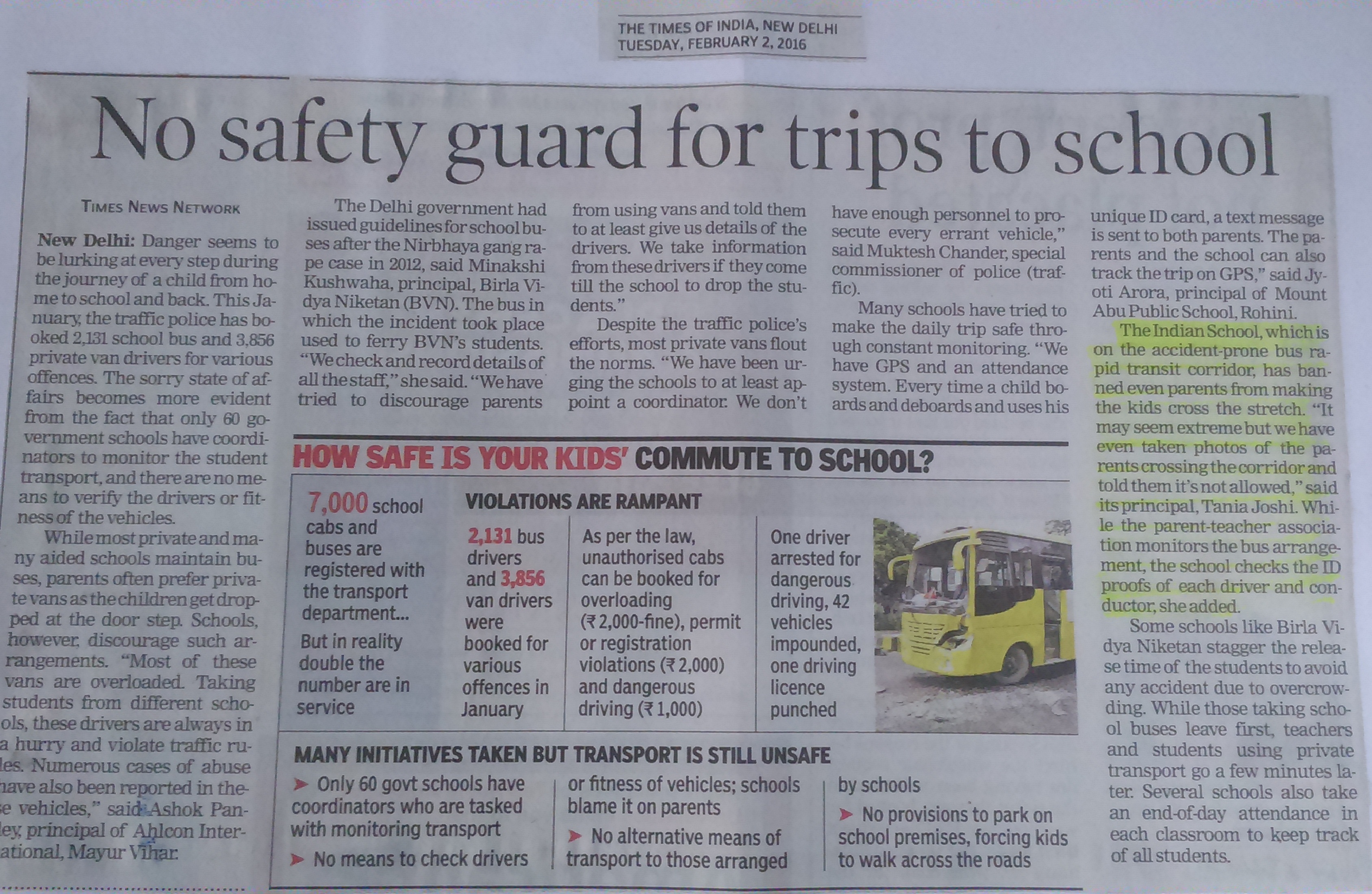 THE TIMES OF INDIA, TUESDAY, 02 FEBRUARY 2016
