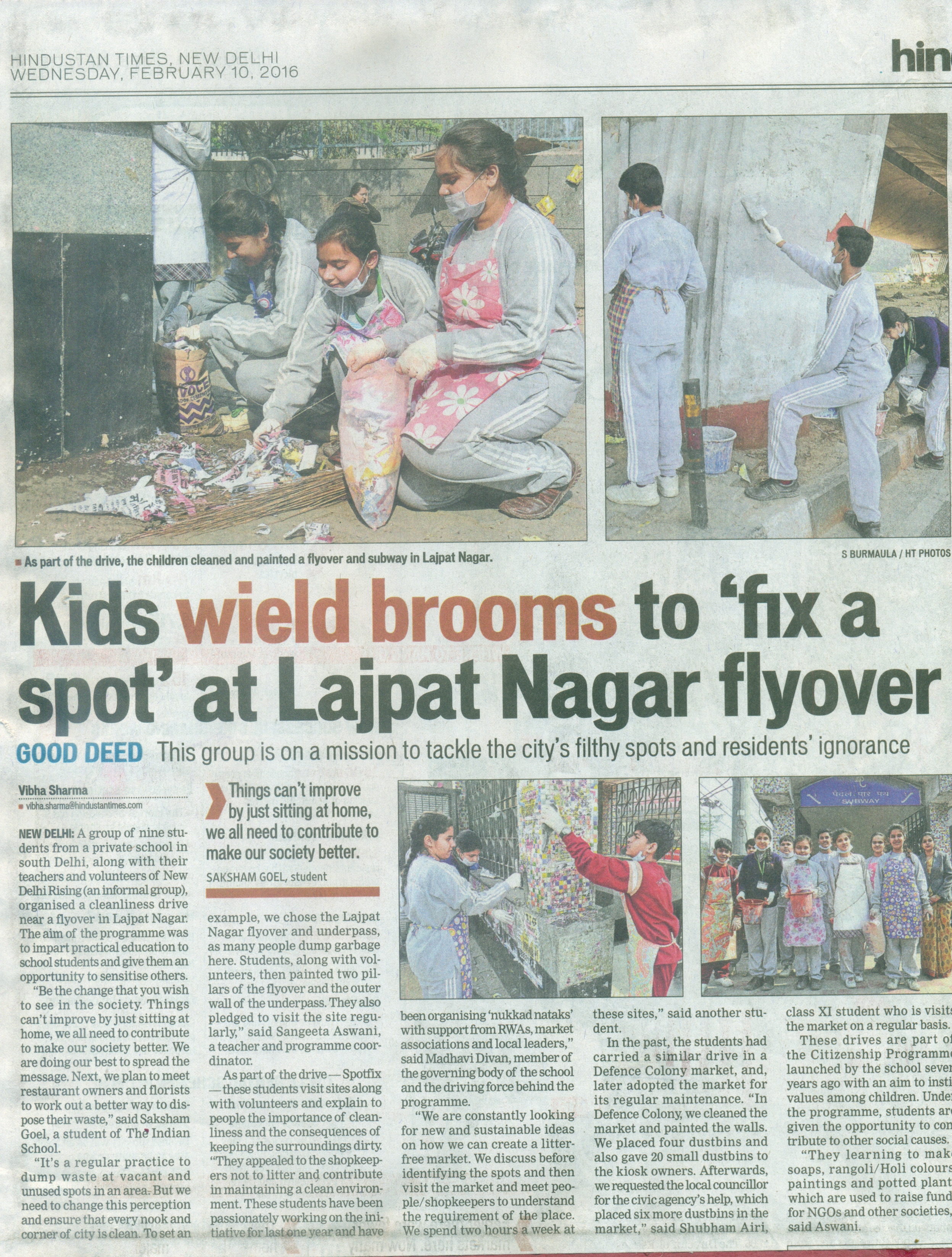 HINDUSTAN TIMES, WEDNESDAY, 10 FEBRUARY 2016