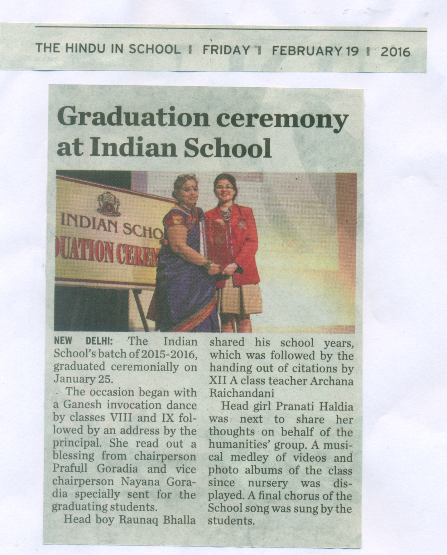 THE HINDU, FRIDAY, 19 FEBRUARY 2016