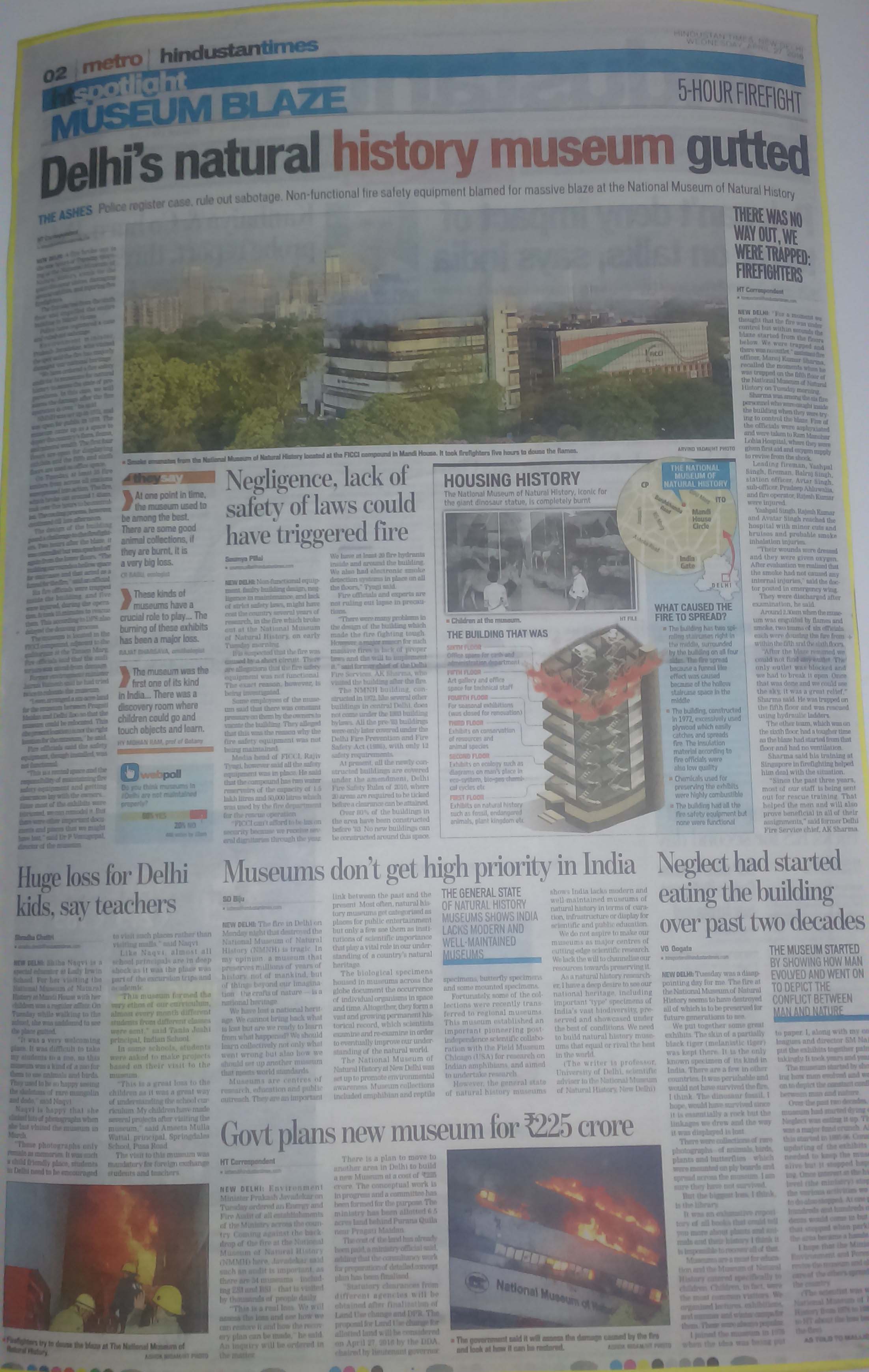 HINDUSTAN TIMES, WEDNESDAY, 27 TH APRIL 2016
