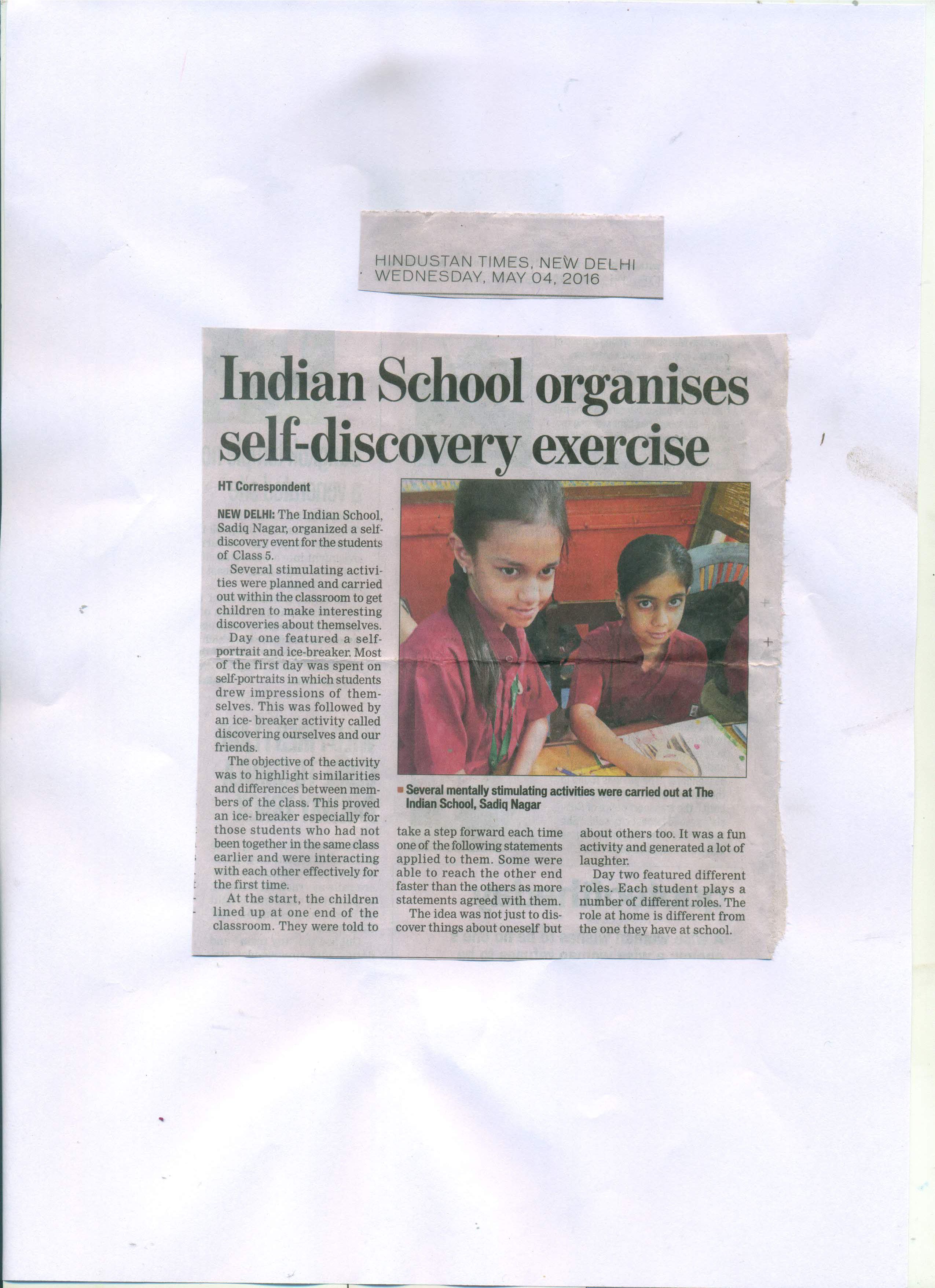HINDUSTAN TIMES, WEDNESDAY, 04 MAY 2016