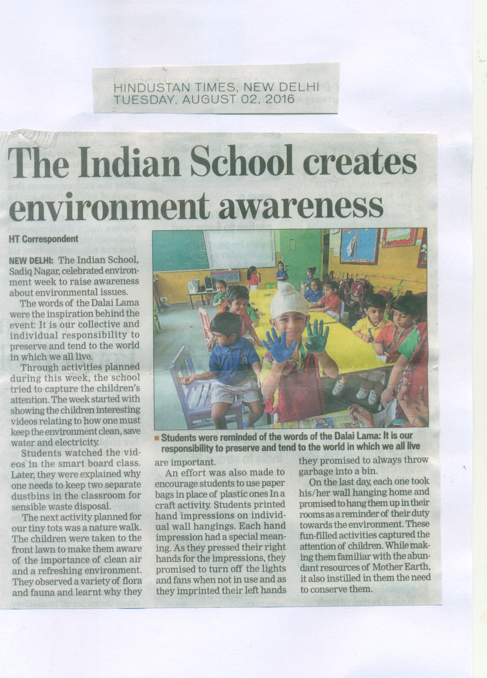 HINDUSTAN TIMES, TUESDAY, 02 AUGUST 2016