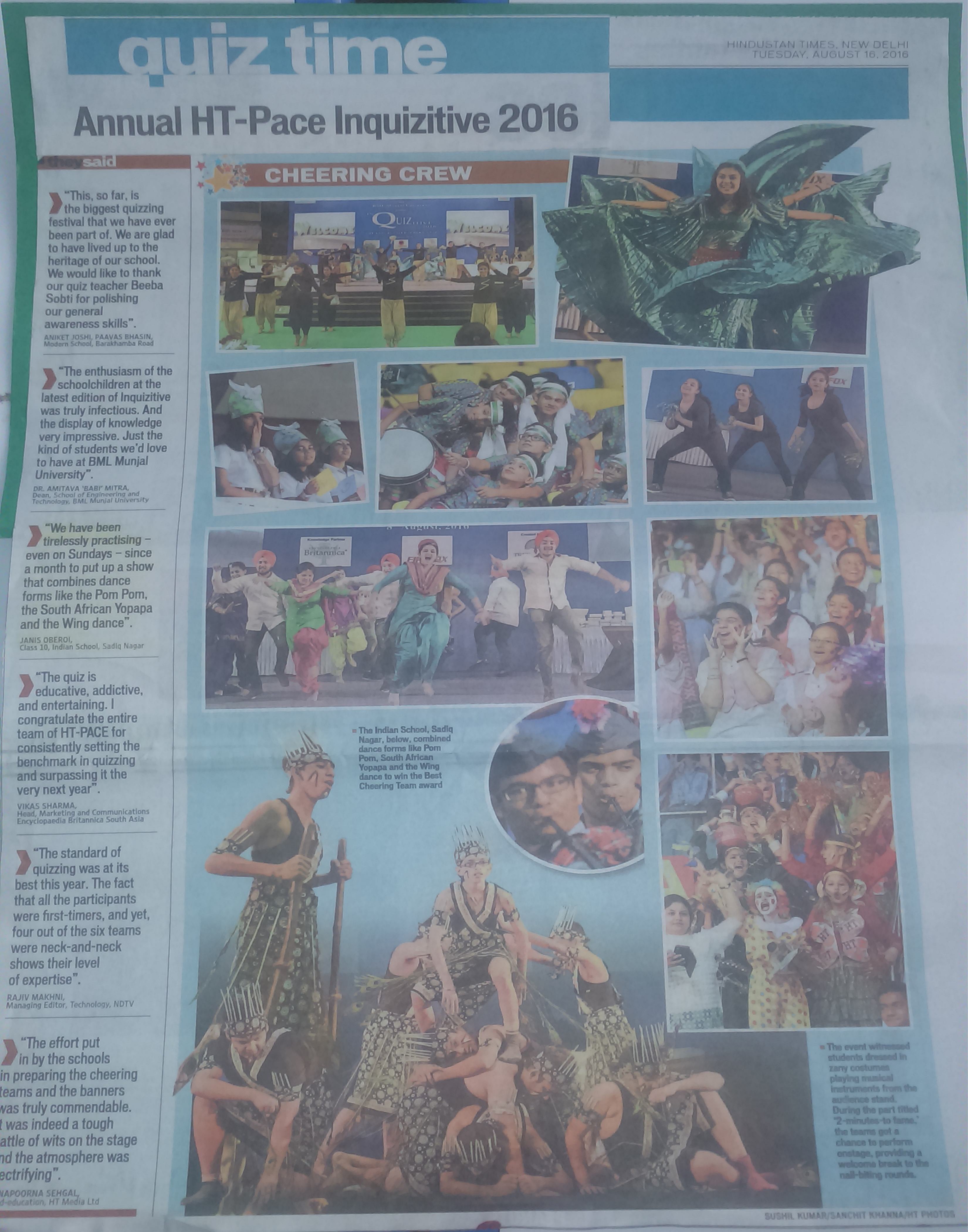 HINDUSTAN TIMES, TUESDAY, 16 AUGUST 2016
