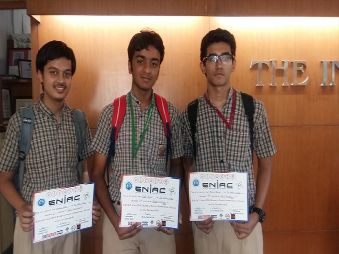 Honours at Virus 2k16, inter school computer fest