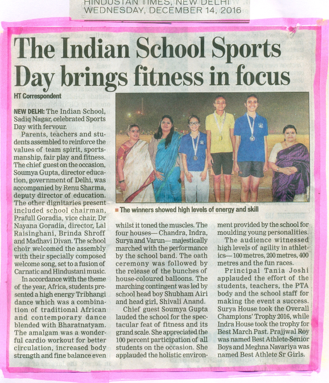 HINDUSTAN TIMES, WEDNESDAY, 14 DECEMBER 2016