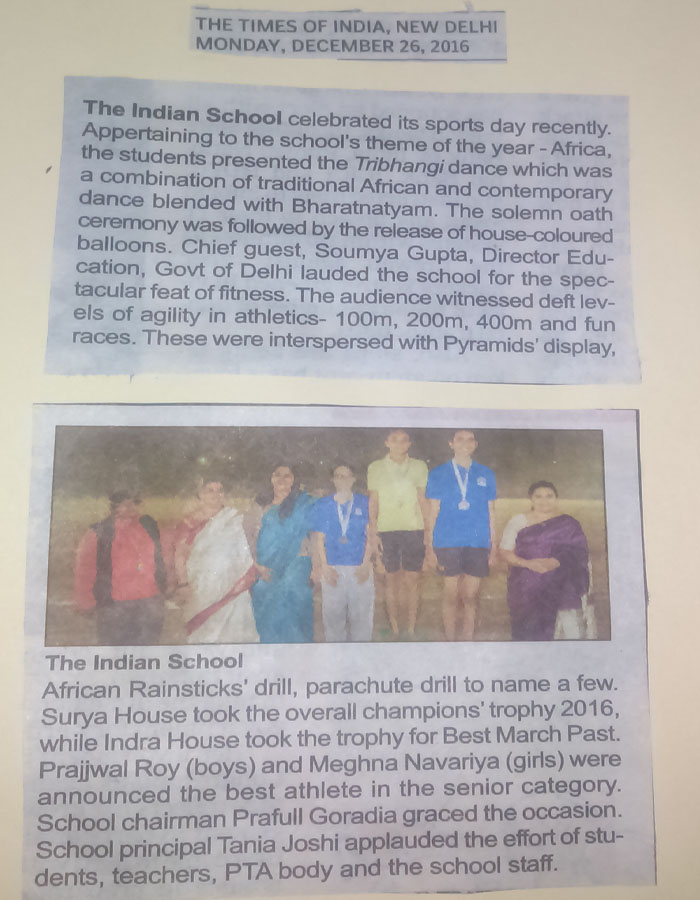THE TIMES OF INDIA, MONDAY, 26 DECEMBER 2016