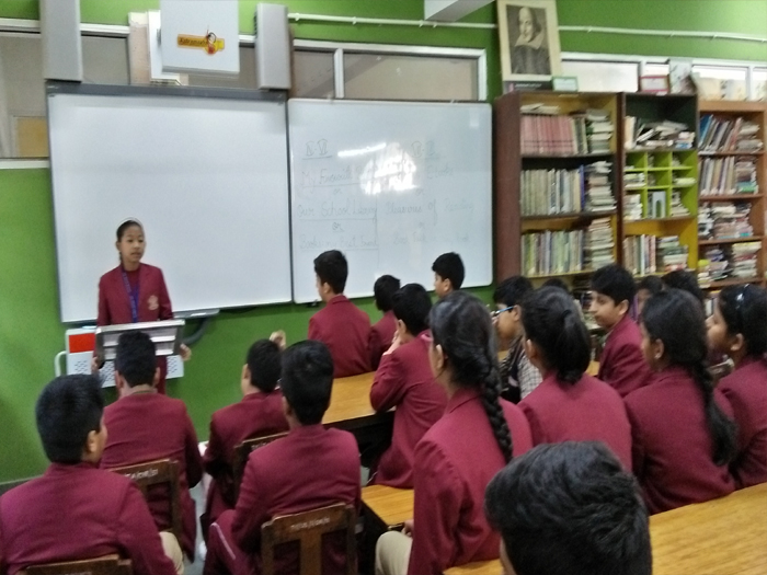 Extempore Speaking exercise in the Library.
