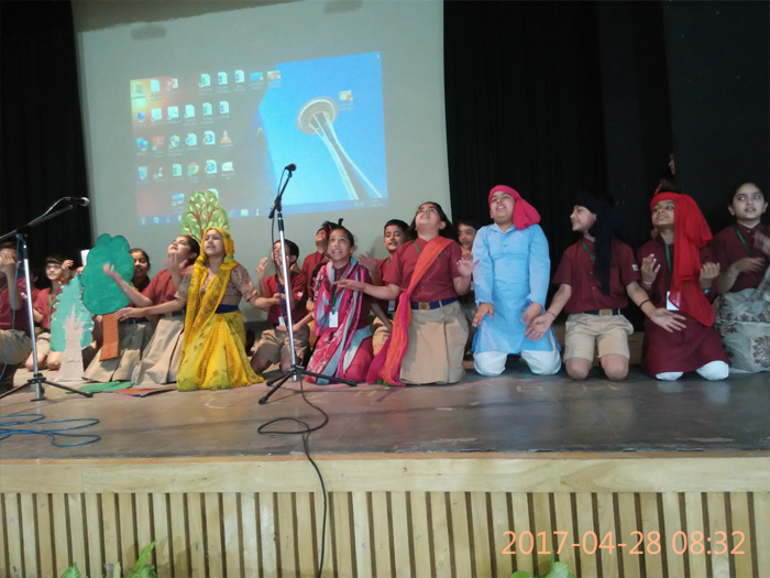Specially assembly for Story telling by class 5