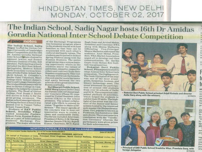 HINDUSTAN TIMES, MONDAY, 02, OCT 2017