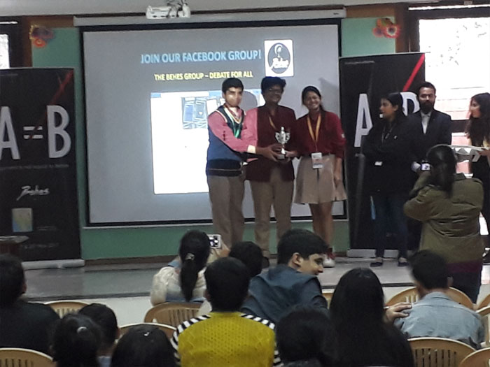 Honours at inter school debate