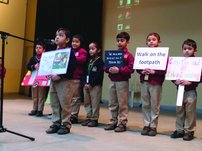 Special assembly on Safety First by class IB