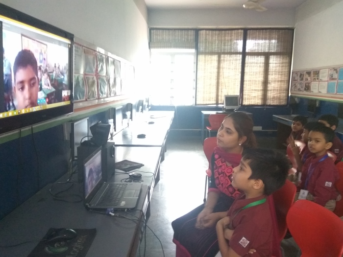 Interacting with peers on skype- class 1C
