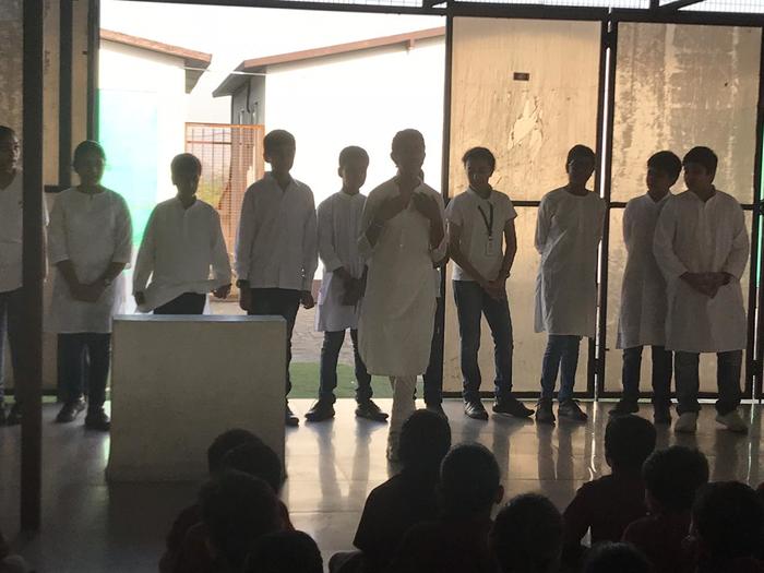Special Assembly on Gandhi Jayanti- classes VI and VII
