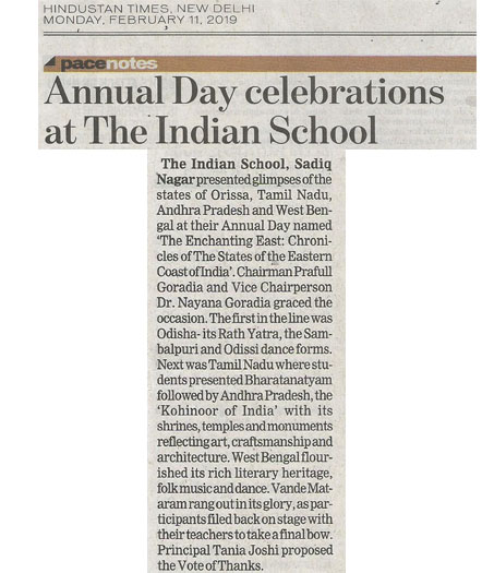 HINDUSTAN TIMES, FRIDAY 11 FEBRUARY 2019