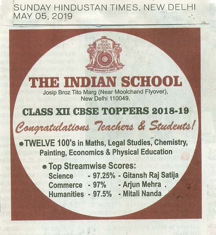 HINDUSTAN TIMES, SUNDAY, 05 MAY 2019