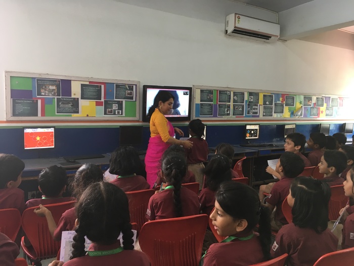 Class 3E Skype classroom with a Vietnamese Teacher