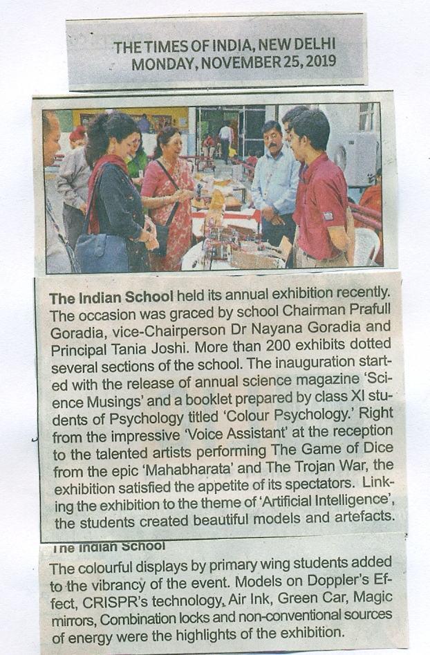 TIMES OF INDIA, MONDAY, 25 NOVEMBER 2019