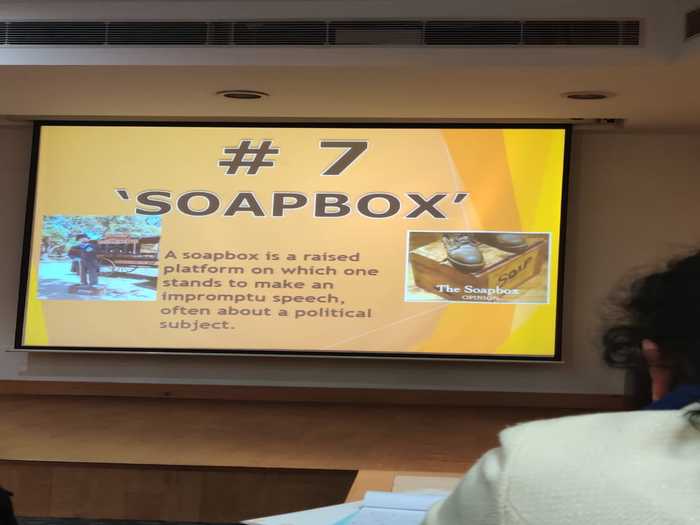 Report on a workshop on Debating Skills