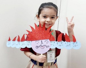 Dussehra celebration in Pre school 
