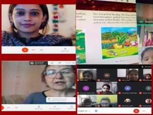 Storytelling on Skype session with a Russian teacher for class 5B