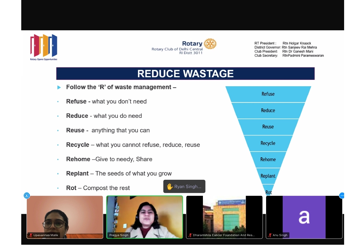 Webinar for parents and teachers on Cancer Prevention and Clean Yamuna by Dharamshila Cancer Foundation