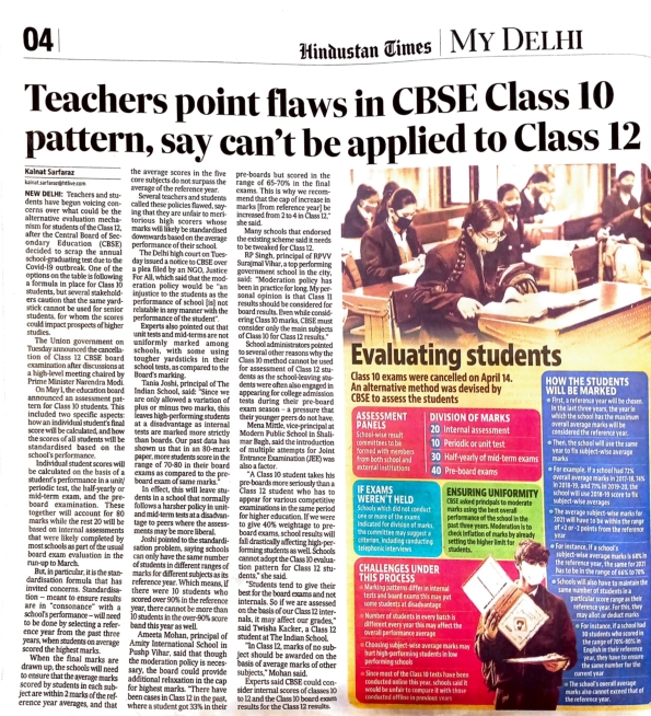 HINDUSTAN TIMES, THURSDAY, 03 JUNE 2021
