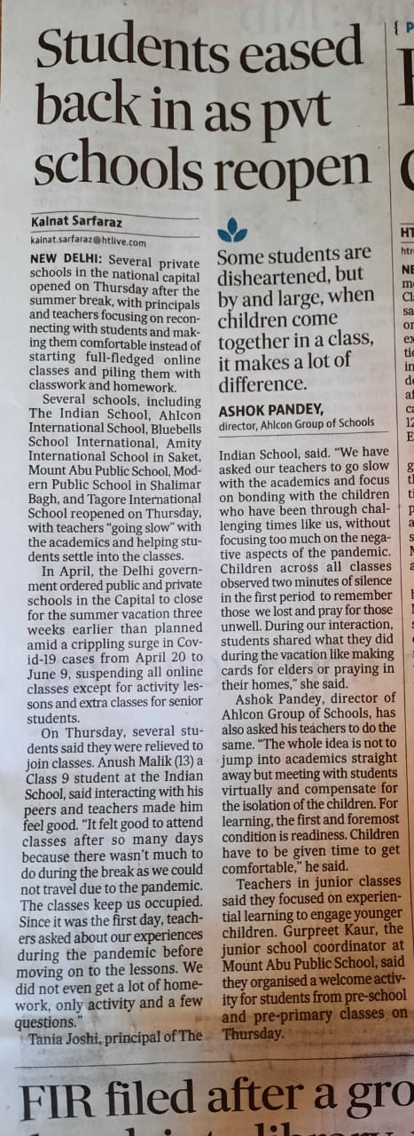 HINDUSTAN TIMES, FRIDAY, 11 JUNE 2021